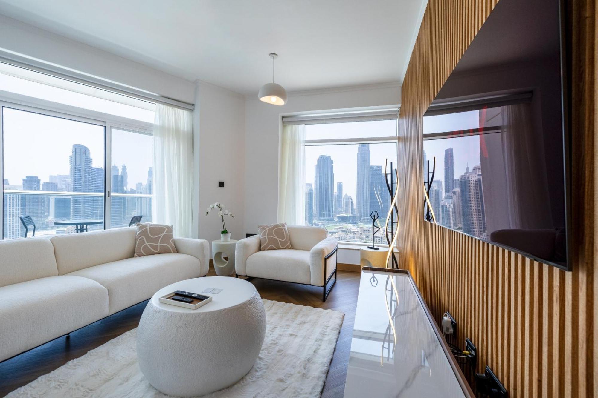Upgraded Apartment With Stunning Burj Khalifa View Dubai Exterior foto